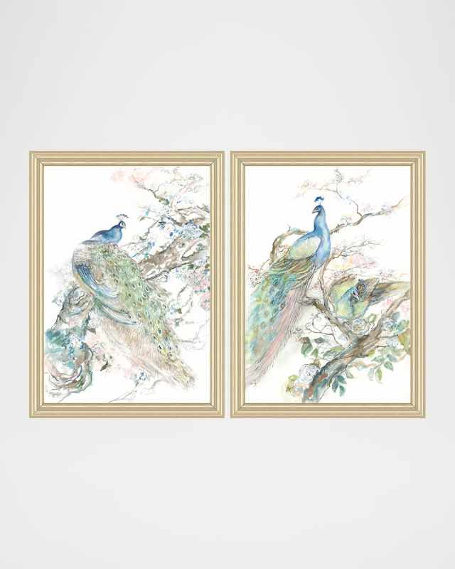 "Harmony In Nature's Melody I" Set of 2 Framed Giclees by Maelani Blue, 36 x 51"